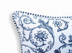 Blue Swirl Print Pillow Cotton Welted Standard Size 16x16 Inches Other Sizes Available - By Vliving