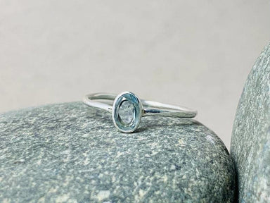 rings Blue Topaz 925 Silver Statement Ring,Minimalist Jewelry,December Birthstone,For Her - by TanaBanaCrafts