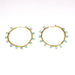 Blue Topaz Gemstone Brass Hoop Earrings - by Nehal Jewelry