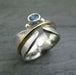 rings Blue Topaz Ring Gemstone Handmade Statement Spinner Fidget Worry Thumb Women Gift For Her - by InishaCreation