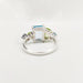 Blue Topaz and Peridot Ring Multi Gemstones - December August Birthstone - by Uniquesilverzone