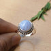 rings Boho Blue Lace Agate 925 Sterling Silver Statement Ring Handcrafted Jewelry Gift for her - by jaipur art jewels