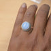 rings Boho Blue Lace Agate 925 Sterling Silver Statement Ring Handcrafted Jewelry Gift for her - by jaipur art jewels