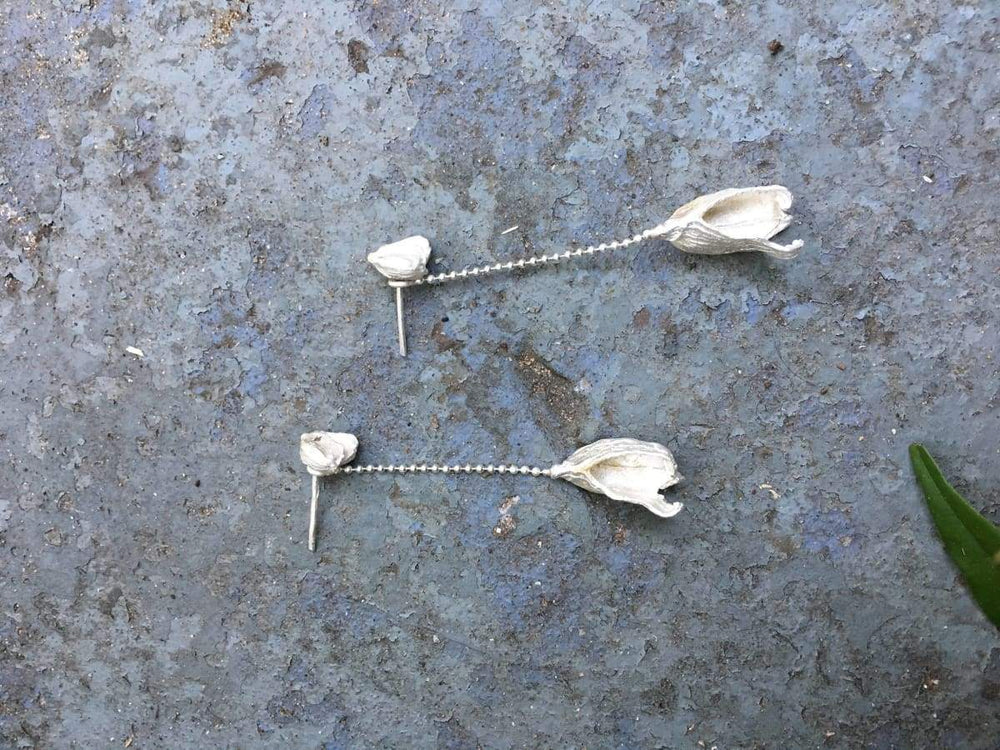Earrings CARDAMOM earrings two in one earring dangle or post daughter gift daugthetr law botanical jewelry love gardening