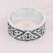 rings Celtic Design 925 Sterling Silver Oxidized Thumb Ring Handmade Flat Band Anxiety Designer - by Rajtarang