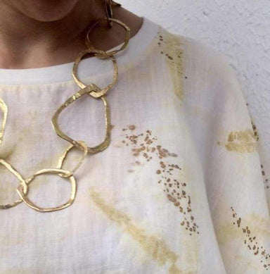 chain golden organic necklace