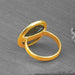 Rings Checker Cut Blue Fire Labradorite gold ring,14k yellow ring