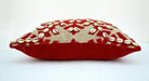 Christmas Linen Pillow Cover Snowflake Velvet Applique Cowri Size 16x 16 - By Vliving