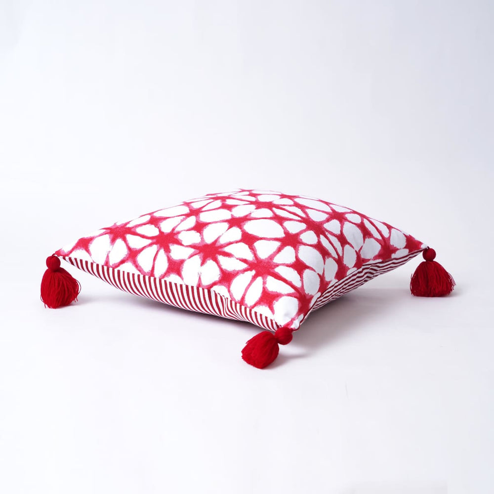 Christmas pillow cover Tie dye pattern Red and white Various size available - by VLiving