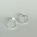 Earrings Circle ear studs | Silver jewelry | Minimalist earrings | accessories | circle | ESF - by OneYellowButterfly