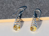 Citrine Earrings Sterling Silver Gemstone Yellow Handmade Wedding Statement - By Tanabanacrafts