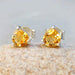 Earrings Sale Citrine Heart Shaped Studs 925 Silver Gemstone Gift for mom Tiny