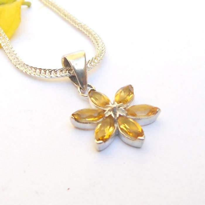 Necklaces Citrine Pendant Necklace Yellow Sterling silver necklace Birthstone women jewelry gemstone pendants gift for her ideas