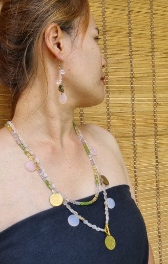 Coin Pendant Necklace Earring Set - by Warm Heart Worldwide