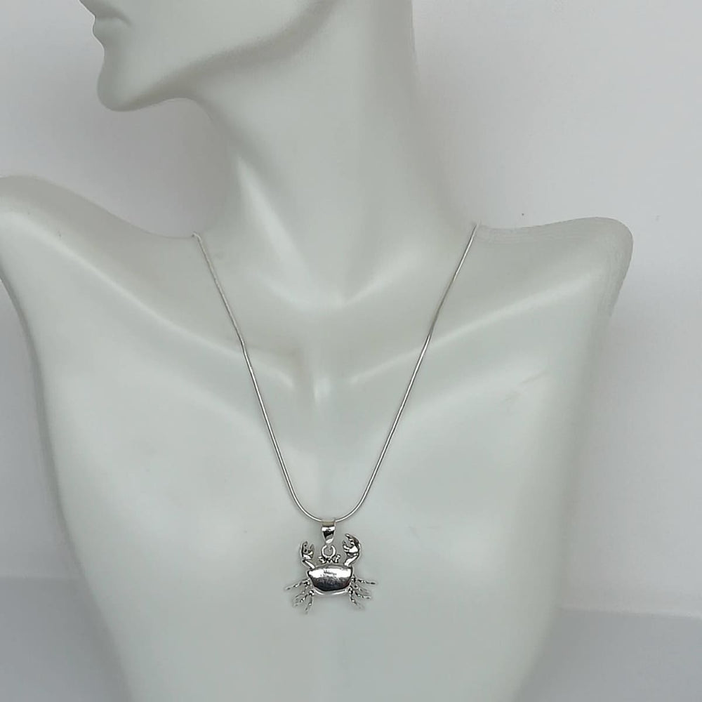 necklaces Crab Pendant - Silver Necklace - Neck Charm - Beach Jewelry - Cute Gifts - Bracelet - Unisex - PD224 - by NeverEndingSilver