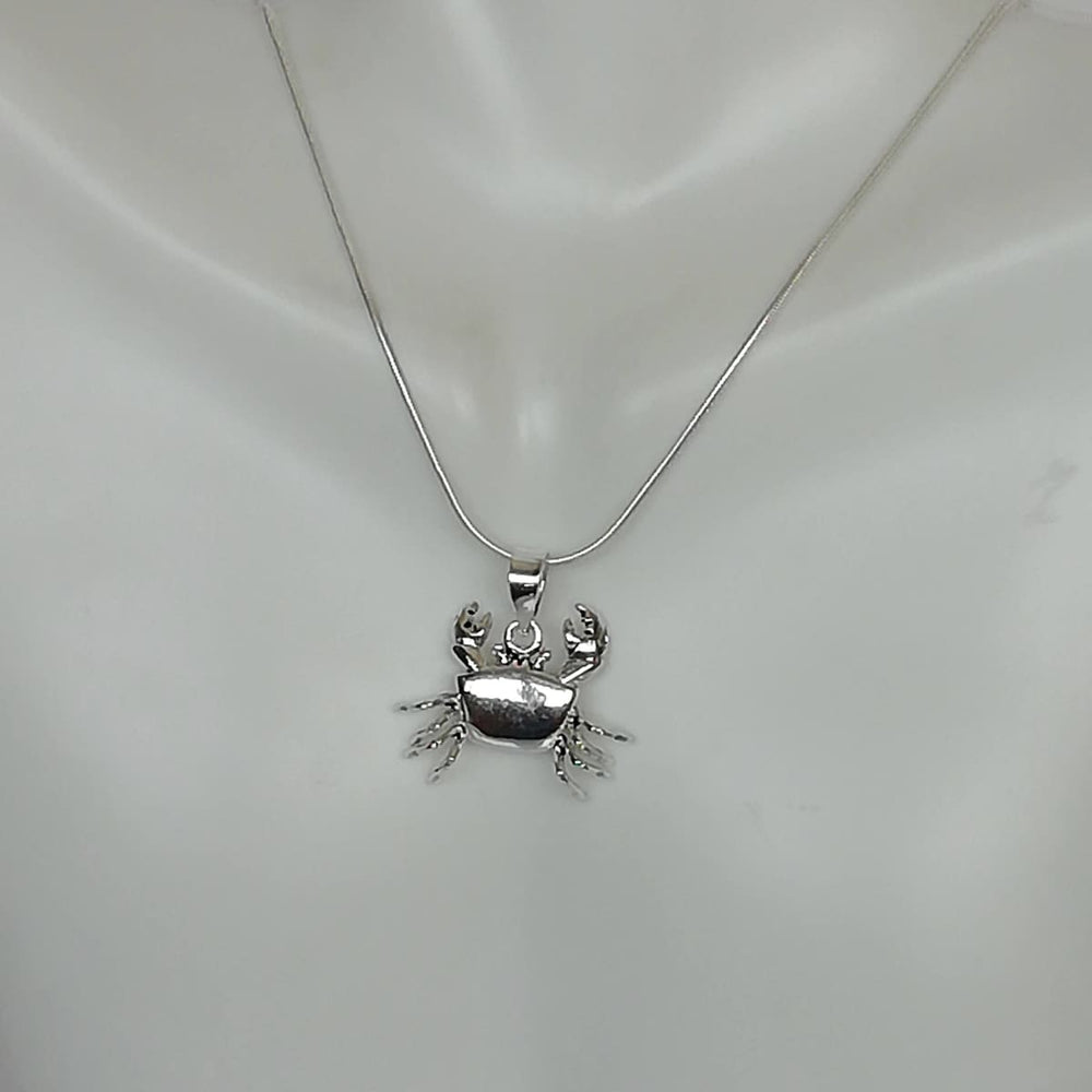 necklaces Crab Pendant - Silver Necklace - Neck Charm - Beach Jewelry - Cute Gifts - Bracelet - Unisex - PD224 - by NeverEndingSilver