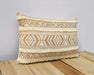 Cream Colour Pillow Cover Embroidered Moroccan Standard Size 14x21 Inches - By Vliving