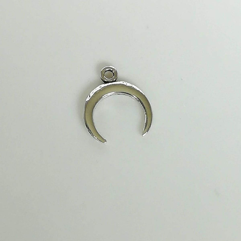 earrings Crescent Moon Charm - Hoops - Wanderlust - Open Hoop Earrings - Silver - Talisman - Celestial - G28 - by NeverEndingSilver