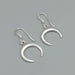 Crescent moon earrings | Silver ear danglers | Boho | Celestial jewelry | E200 - by OneYellowButterfly