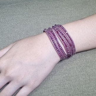 2mm Crystal Wrap Bracelet Ruby - By Warm Heart Worldwide