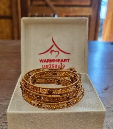 Crystals Copper Mix Wrap Bracelet - By Warm Heart Worldwide