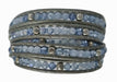 Crystals Denim Mix Wrap Bracelet - By Warm Heart Worldwide