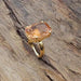 Cushion Cut Morganite Gemstone 925 Sterling Silver Ring 22K Yellow Gold Filled Rose