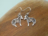 Earrings Cut Out Zebra Drop 925 Sterling Silver Handmade Earring Animal Dangle Safari Gifts