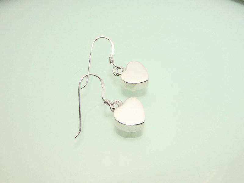 Earrings Cute 3 D 925 Silver Heart With French Ear Wire,Heart Earring,Pierced Earring,Teen Girls Earring,Personalized Gifts,Gifts For Hers
