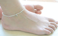 anklets Dainty Beaded Beach Silver Anklet Bracelet for women simple boho ankle jewelry Indian payal - by Pretty Ponytails