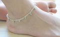 anklets Dainty Beaded Beach Silver Anklet Bracelet for women simple boho ankle jewelry Indian payal - by Pretty Ponytails
