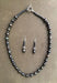 Dark Freshwater Pearl And Hematite Necklace Earring Set - By Warm Heart Worldwide