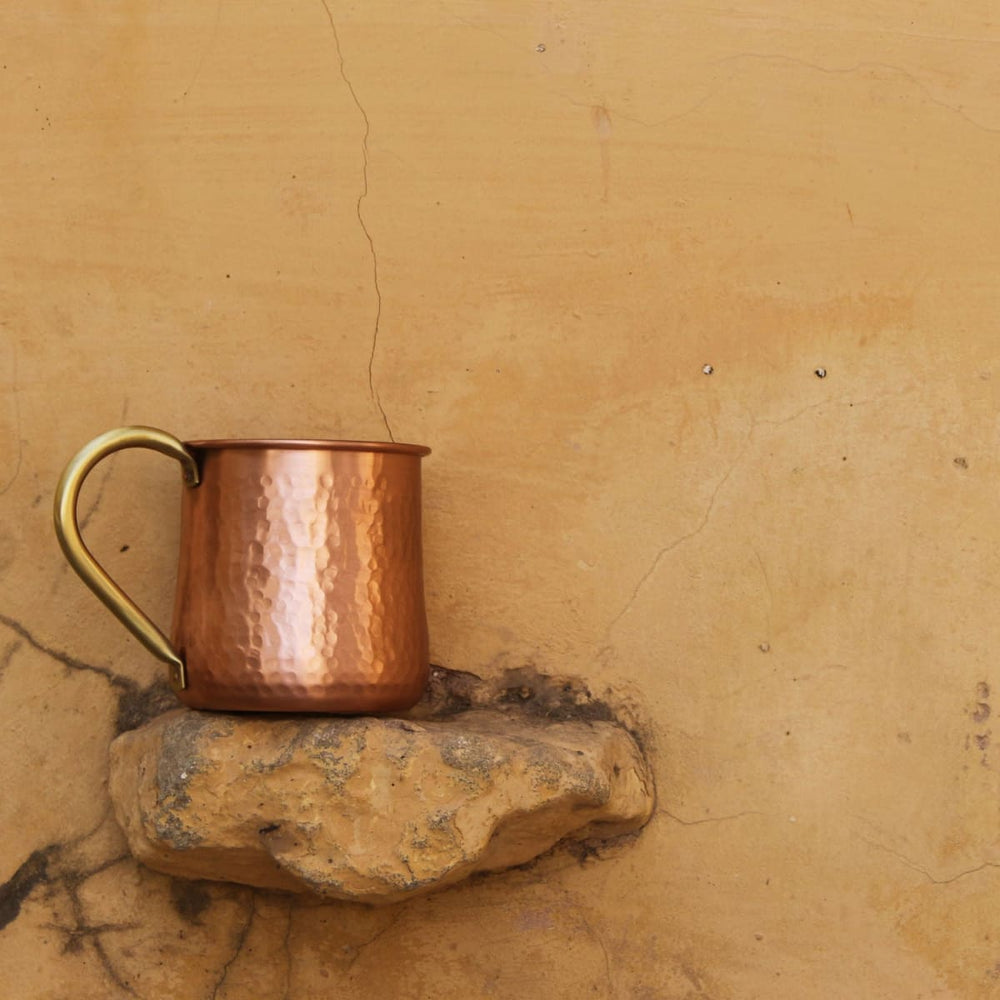 De Kulture Handcrafted Pure Copper Mug Moscow Mule Large Pitcher With Handle 3.0x4.0 (DH) Inches - by DeKulture Works Private Limited