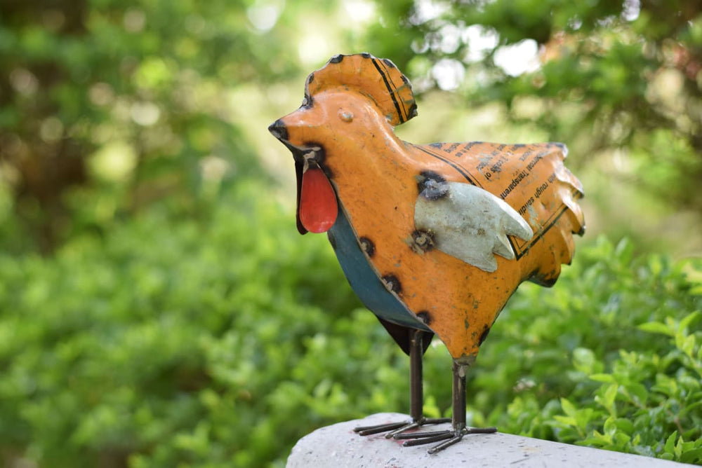 De Kulture Handcrafted Recycled Iron Chick Decorative Collectible Figurine Showpiece Beautify Home Office Easter Décor| Ideal for Garden 