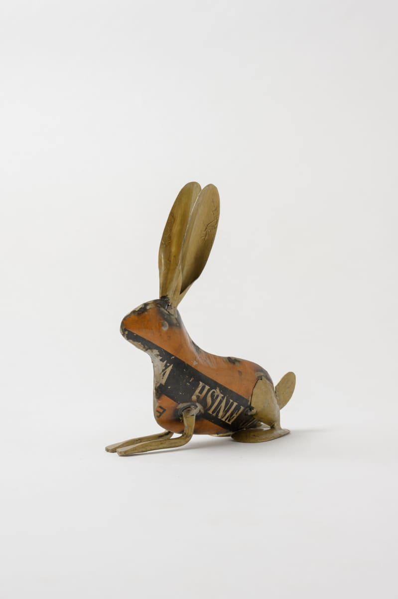 De Kulture Handcrafted Recycled Iron Gold Bunny Sitting Decorative Collectible Figurine Showpiece Beautify Home Office Holiday Décor| Ideal 