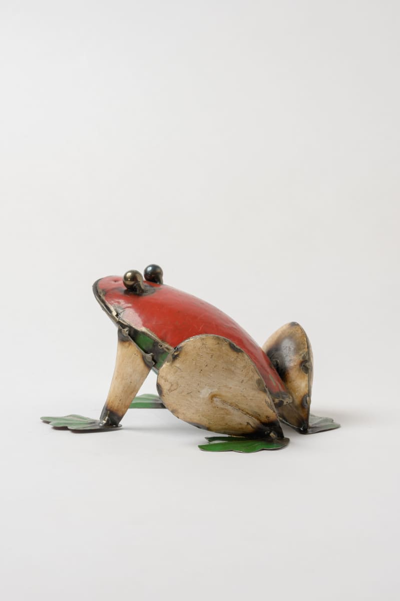 De Kulture Handcrafted Recycled Iron Small Frog Decorative Collectible Figurine Showpiece Beautify Home Office Holiday Décor| Ideal for 