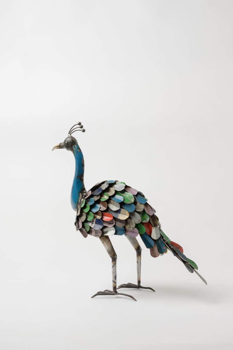 De Kulture Handcrafted Recycled Iron Vintage Peacock Figurine Decorative Collectible Showpiece Beautify Home Office Holiday Décor| Ideal for