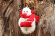 De Kulture Handmade Premium Wool Felt Baby Snowman Eco Friendly Needle Felted Christmas Xmas Tree Decoration Stuffed Ornament For Home 