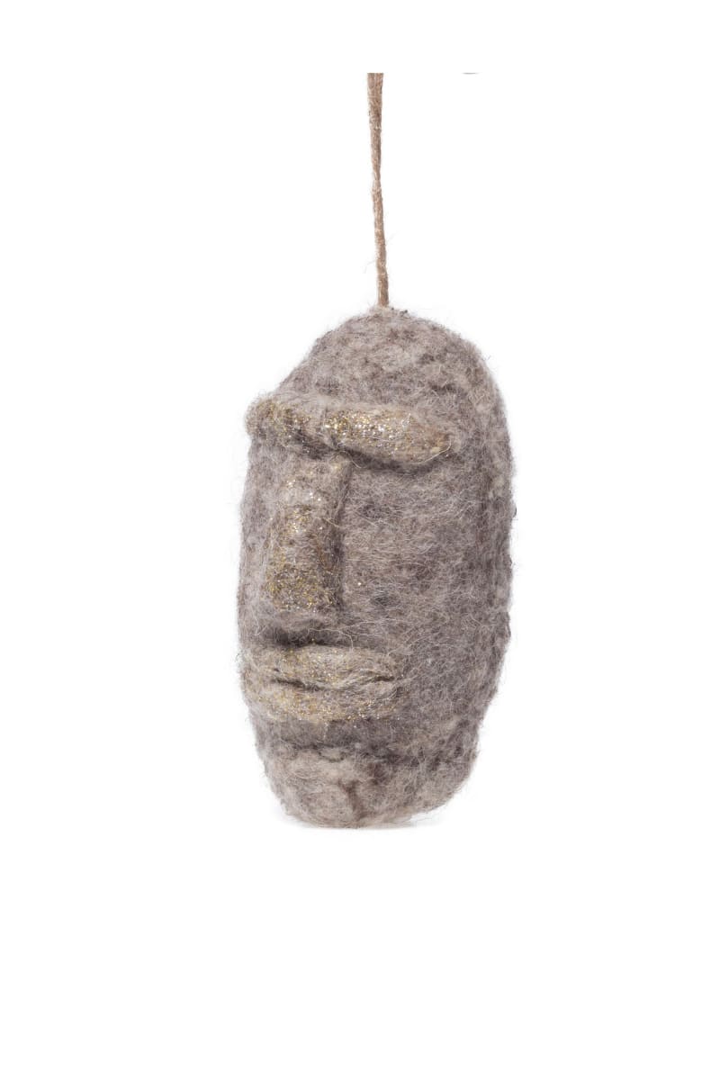 De Kulture Handmade Premium Wool Felt Easter Grey Island Eco Friendly Needle Felted Stuffed Eastertide Ornament Ideal For Home Office Party 