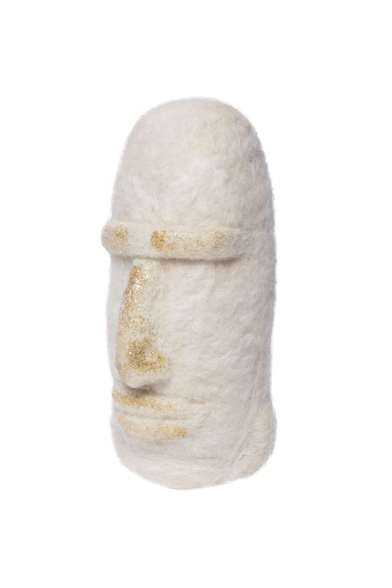 De Kulture Handmade Premium Wool Felt Easter White Island Eco Friendly Needle Felted Stuffed Eastertide Ornament Ideal For Home Office Party