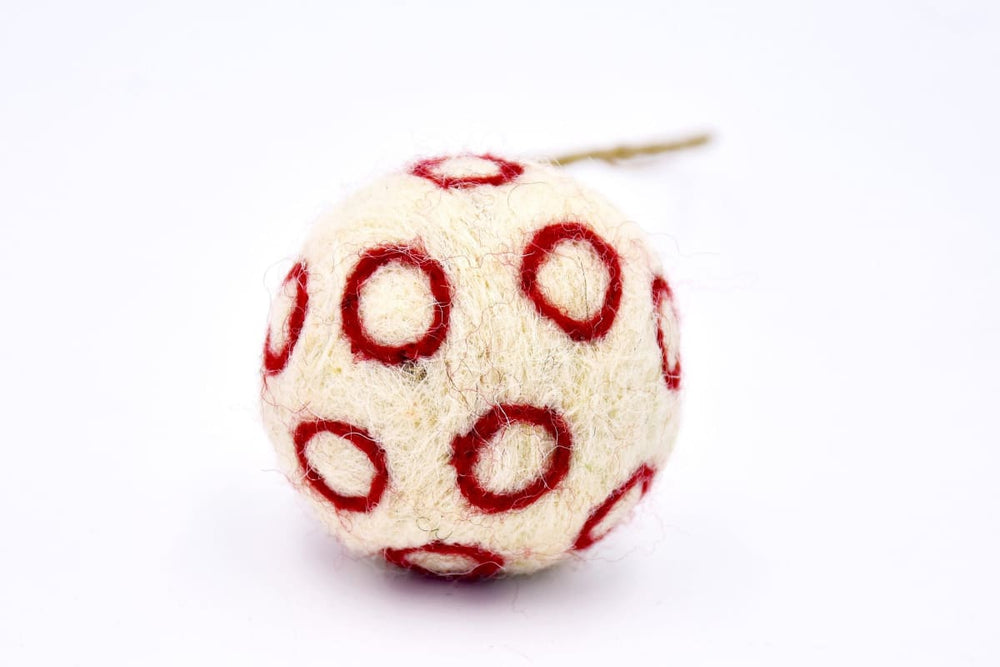 De Kulture Handmade Premium Wool Felt Hanging Felted Ball Set Of 3 - By Works