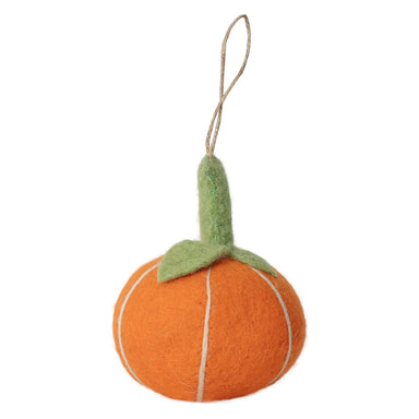 De Kulture Handmade Premium Wool Felt Hanging Single Pumpkin Eco Friendly Needle Felted Stuffed Halloween Ornament Ideal For Home Office 