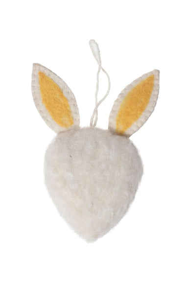 De Kulture Handmade Premium Wool Felt Large Bunny Face Eco Friendly Needle Felted Stuffed Easter Ornament Ideal For Home Office Party 
