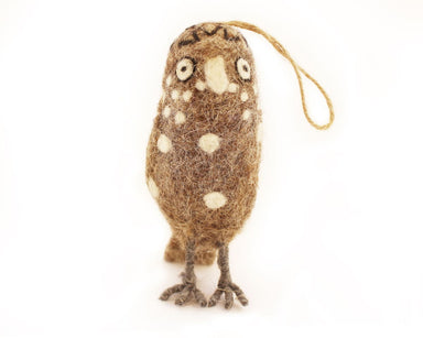 De Kulture Handmade Premium Wool Felt Owl (hanging) Eco Friendly Needle Felted Christmas Xmas Tree Decoration Stuffed Ornament For Home 
