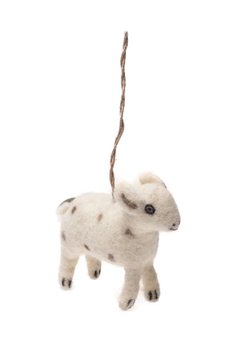 De Kulture Handmade Premium Wool Felt Sheep (hanging) Eco Friendly Needle Felted Christmas Xmas Tree Decoration Stuffed Ornament For Home 
