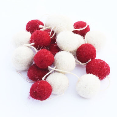 De Kulture Handmade Premium Wool Micro Pom Garland Eco Friendly Christmas Tree Ornament Home Office Wedding Party Holiday Decoration Banner 
