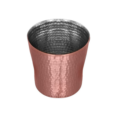 De Kulture Handmade Pure Copper Dimple Glasses Cup Tumbler With Tin Plating Drinkware - by DeKulture Works Private Limited