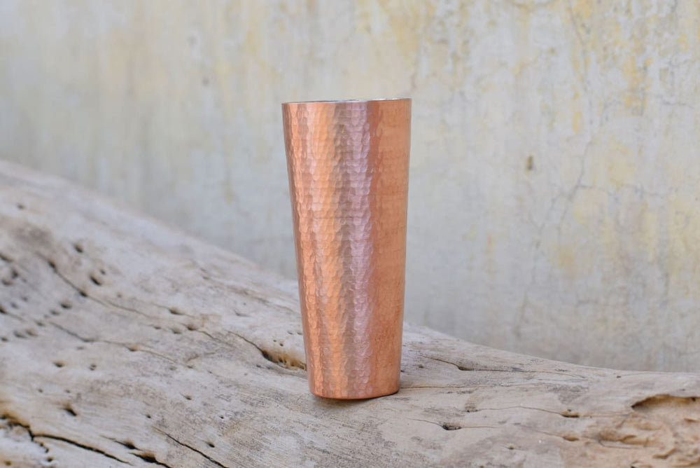 kitchen & dining De Kulture Handmade Pure Solid Copper Large Glass Cup Tumbler Drinkware 3x 7 (DH) Inches 600 ml - by DeKulture Works 