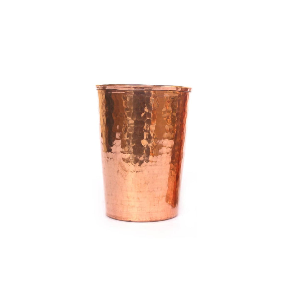 kitchen & dining De Kulture Handmade Pure Solid Copper Water Glass Cup Tumbler Set Ideal Drinkware 3x 4.2 (DH) Inches of 2 450 ml - by 