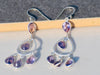 earrings Delicate Amethyst Sterling Silver Earrings,Handmade Jewelry,Wedding Gift - by TanaBanaCrafts